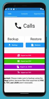 Call Log Backup,Restore & PDF Export android App screenshot 8